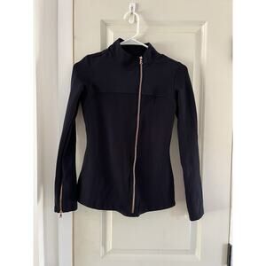 The Base Jacket Womens XS Black Rose Gold Zip Active Sportswear Athleisure